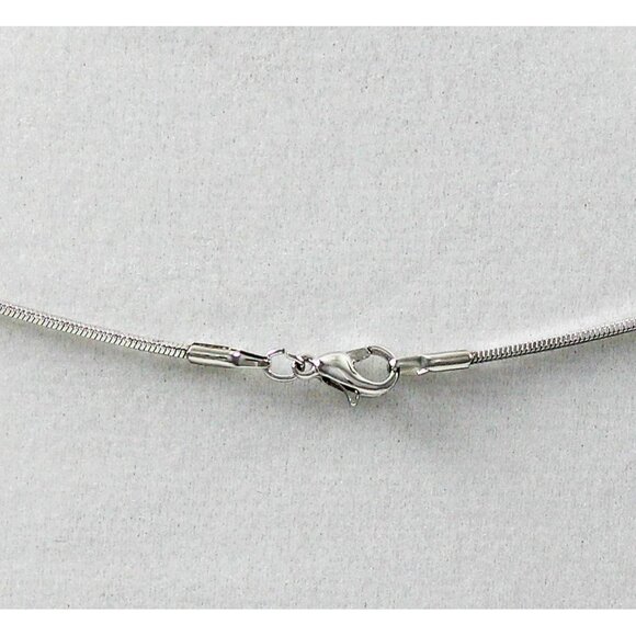 White Gold Plated Mom Heart Pendant Necklace Pink Crystals Mothers Day 18" NEW - Picture 4 of 4